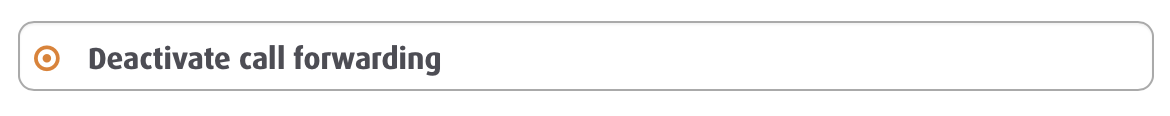 Easybell customer portal showing call forwarding deactivated in settings
