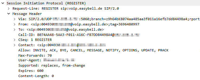 Contact Header