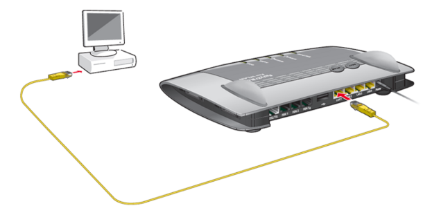 Grafik LAN-Kabel Verbindung