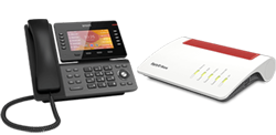 Tischtelefon und FRITZ!Box Router